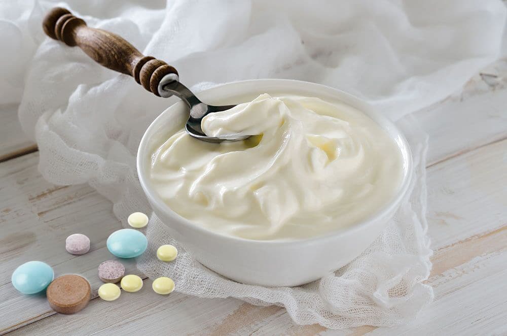 Medicine and yogurt